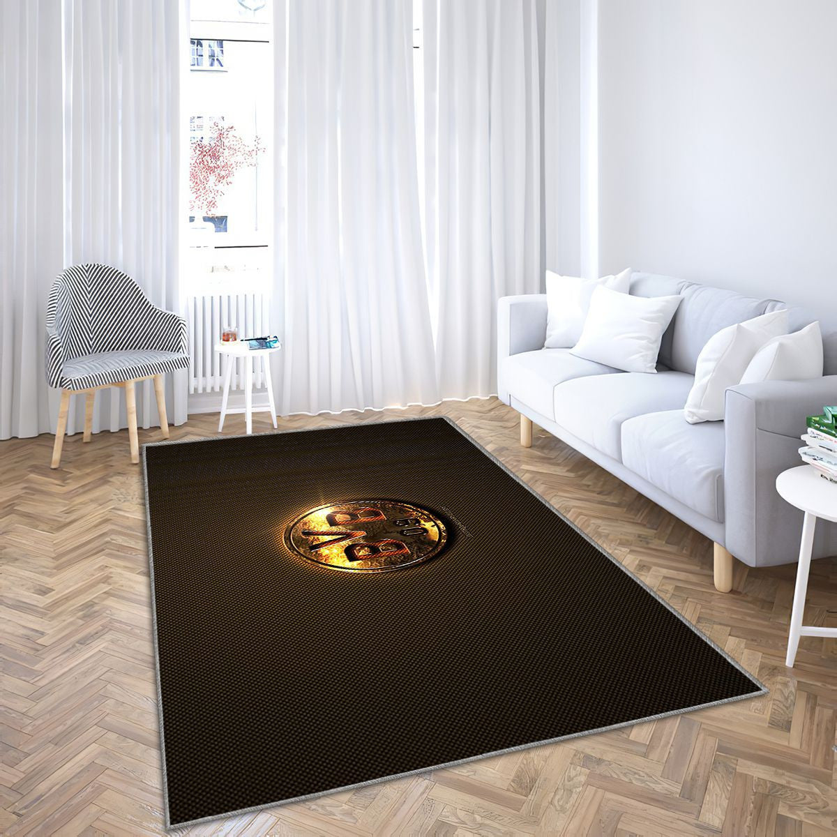 Borussia Dortmund Tapis Sol - Tapis De Salon, Goldengerman Football Club Golden Tapis Art, Tapis pour la décoration de la maison