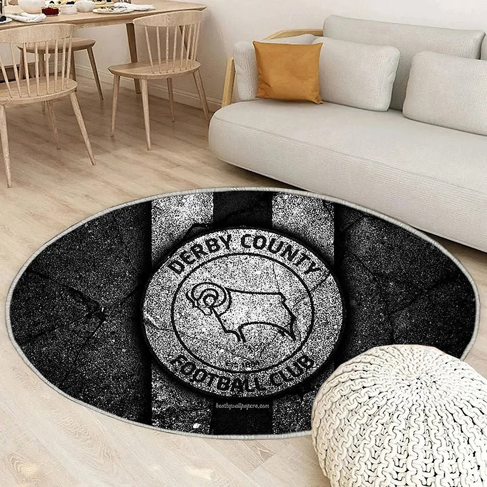 Derby County Fc Tapis Sol - Tapis De Salon, Club de football de championnat Efl Tapis Art, Tapis pour la décoration de la maison