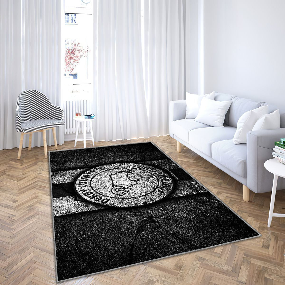 Derby County Fc Tapis Sol - Tapis De Salon, Club de football de championnat Efl Tapis Art, Tapis pour la décoration de la maison