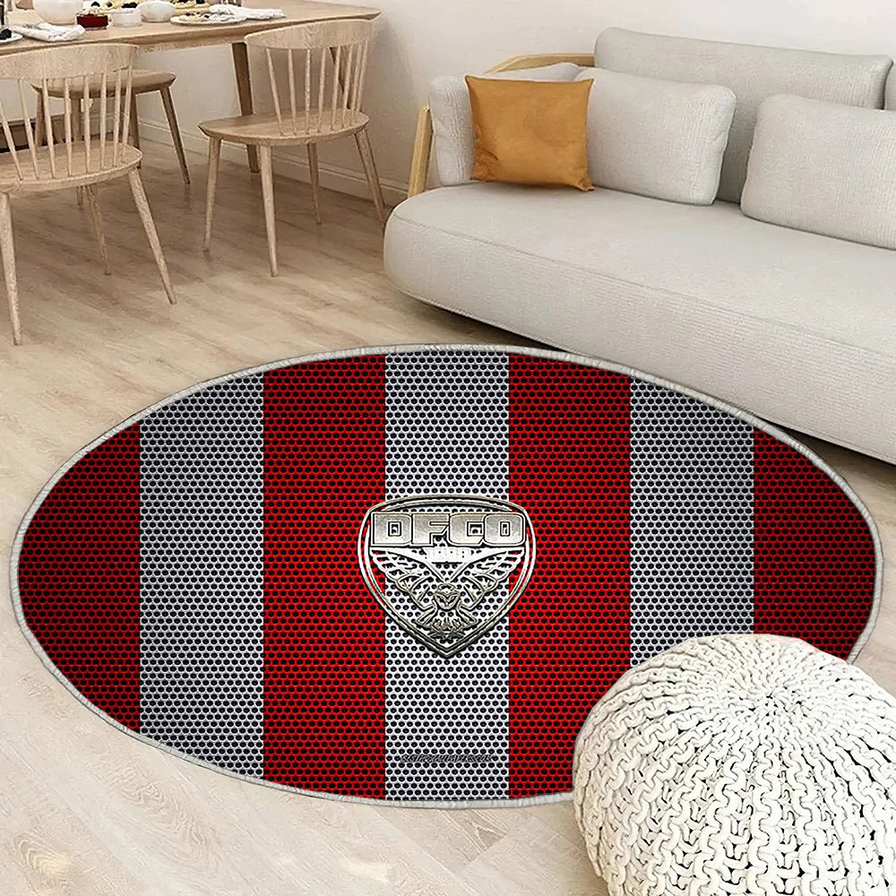 Dijon Fco Logo Maille Blanche Dijon Fco Tapis Sol - Tapis De Salon, Dijon France Tapis Art, Tapis pour la décoration de la maison