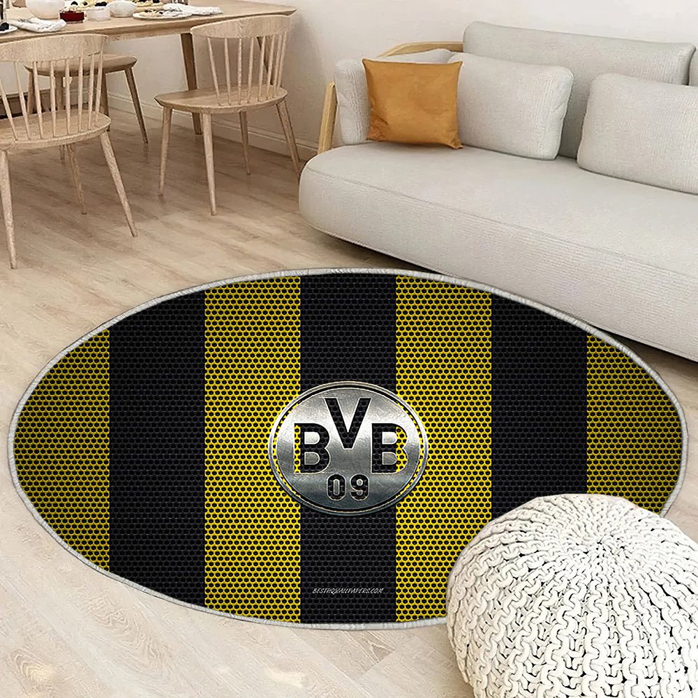 Logo Borussia Dortmund Tapis Sol - Tapis De Salon, Bvb Maille Jaune-Noir Tapis Art, Tapis pour la décoration de la maison