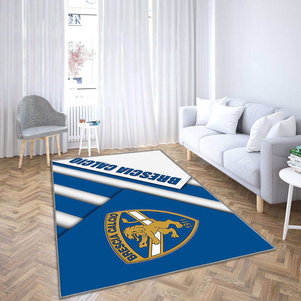 Brescia Calcio Tapis Sol - Tapis De Salon, Club de Football Ionitalien Bleu Blanc Tapis Art, Tapis pour la décoration de la maison