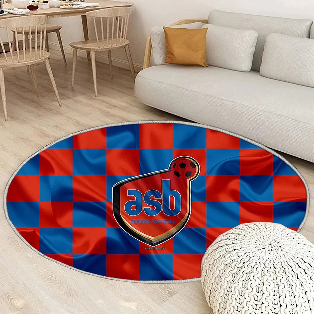 Comme le logo de Béziers Tapis Sol - Tapis De Salon, le drapeau bleu orange Footballbéziers français Tapis Art, Tapis pour la décoration de la maison