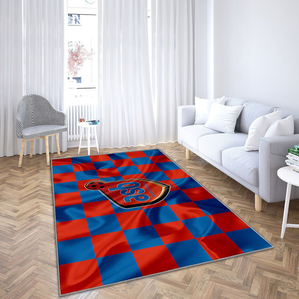 Comme le logo de Béziers Tapis Sol - Tapis De Salon, le drapeau bleu orange Footballbéziers français Tapis Art, Tapis pour la décoration de la maison