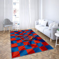 Comme le logo de Béziers Tapis Sol - Tapis De Salon, le drapeau bleu orange Footballbéziers français Tapis Art, Tapis pour la décoration de la maison