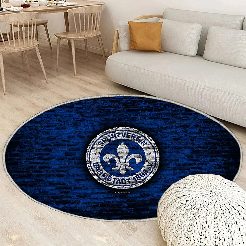 Darmstadt Fc Tapis Sol - Tapis De Salon, Mur De Briques Rouges Bundesliga 2 Club De Football Allemand Tapis Art, Tapis pour la décoration de la maison