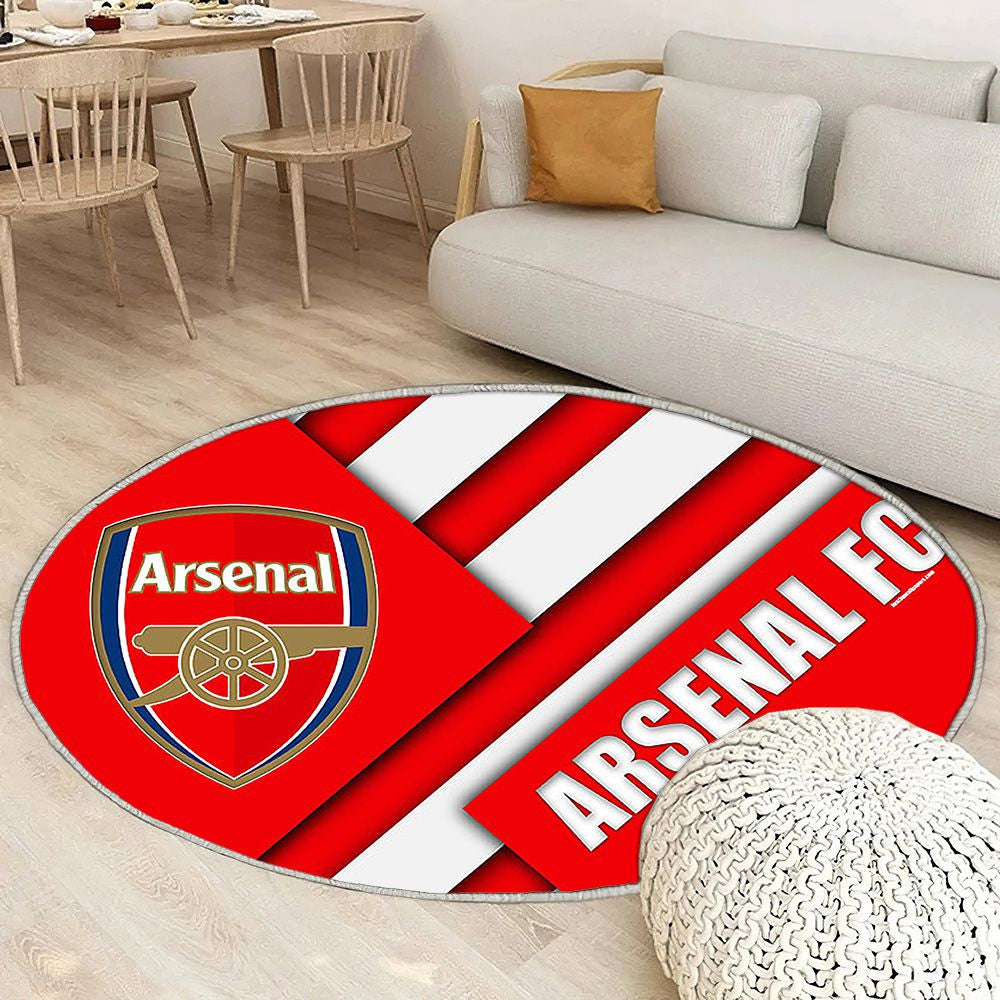 Arsenal Fc Tapis Sol - Tapis De Salon, Red White Ion Football Londres Tapis Art, Tapis pour la décoration de la maison