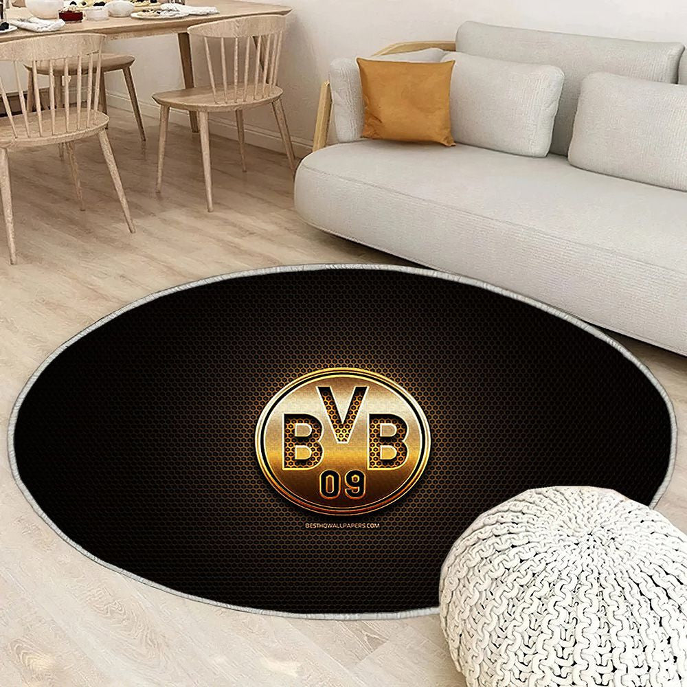 Borussia Dortmund Fc Tapis Sol - Tapis De Salon, Grille des clubs de football allemands de la Bundesliga Tapis Art, Tapis pour la décoration de la maison