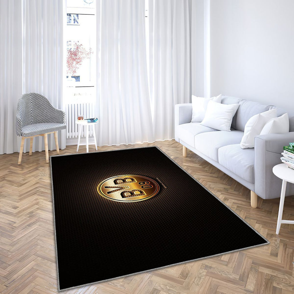 Borussia Dortmund Fc Tapis Sol - Tapis De Salon, Grille des clubs de football allemands de la Bundesliga Tapis Art, Tapis pour la décoration de la maison