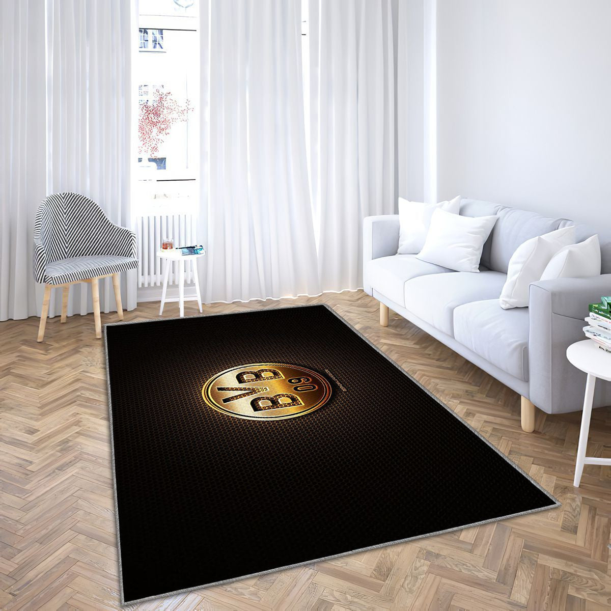 Borussia Dortmund Fc Tapis Sol - Tapis De Salon, Grille des clubs de football allemands de la Bundesliga Tapis Art, Tapis pour la décoration de la maison