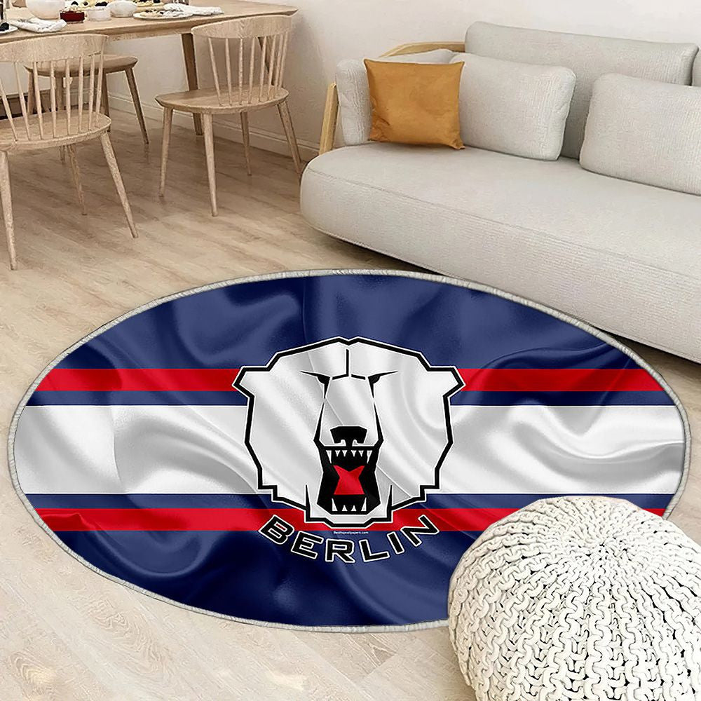 Eisbaren Berlin Club de hockey allemand Deutsche Eishockey Liga Tapis Sol - Tapis De Salon, Allemagne Drapeau en soie Tapis Art, Tapis pour la décoration de la maison