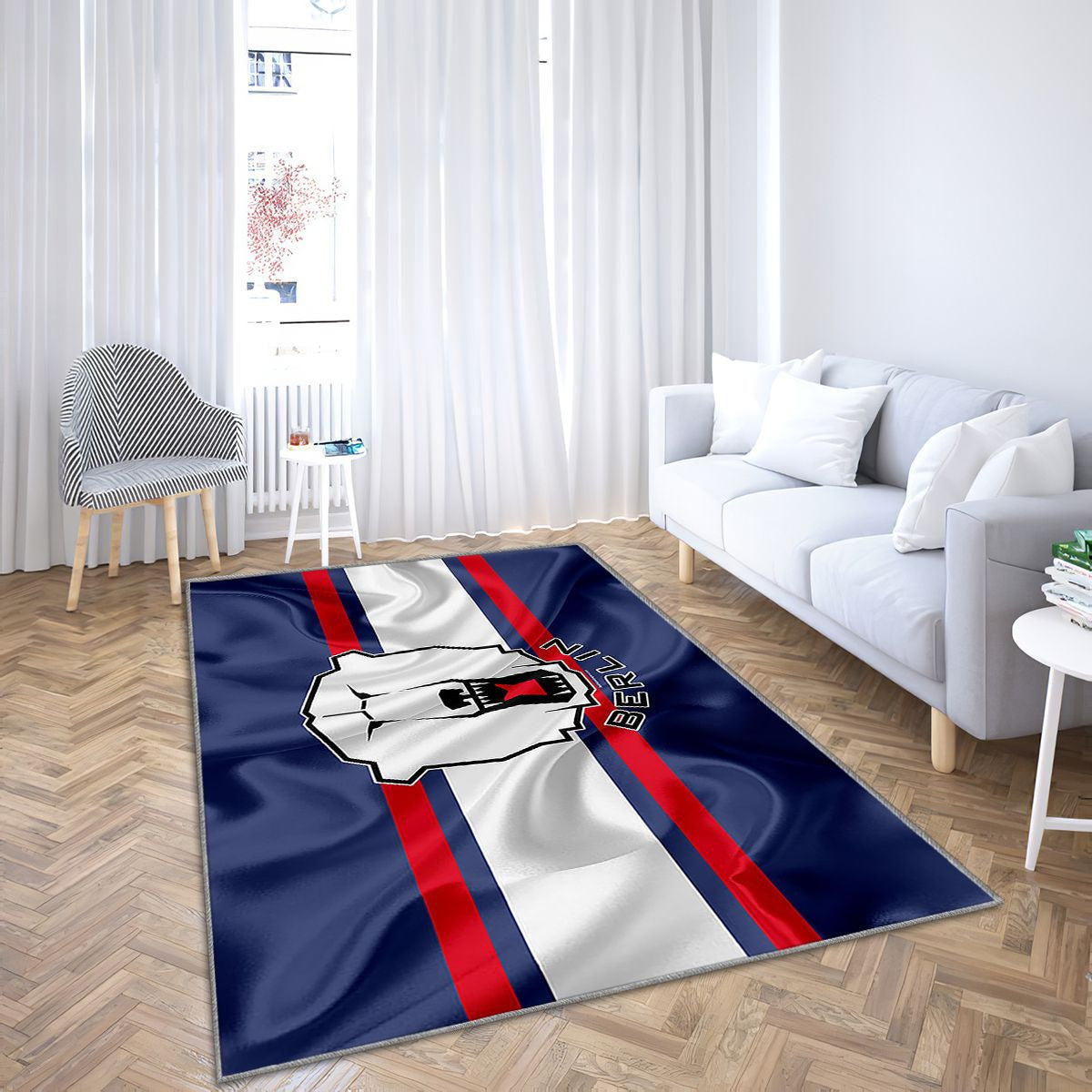 Eisbaren Berlin Club de hockey allemand Deutsche Eishockey Liga Tapis Sol - Tapis De Salon, Allemagne Drapeau en soie Tapis Art, Tapis pour la décoration de la maison