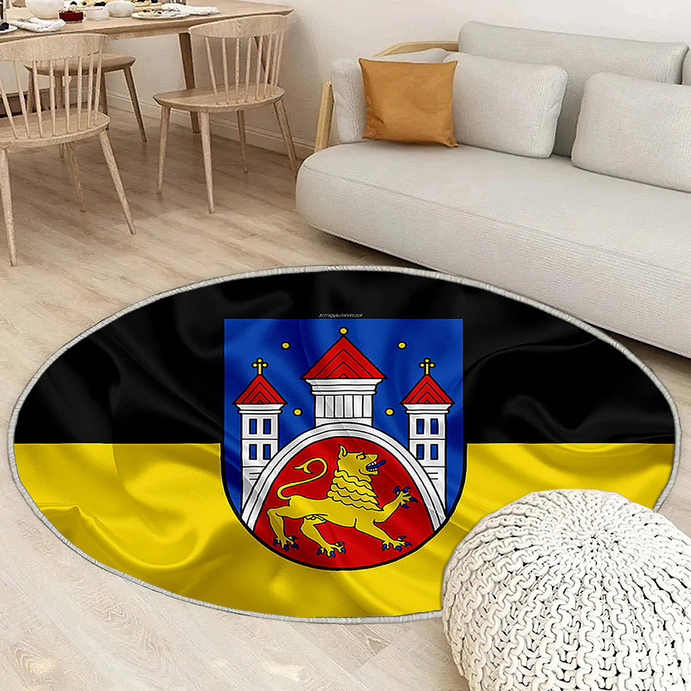 Drapeau de la ville de Chottingengerman Chottingen Tapis Sol - Tapis De Salon, symboles de l'Allemagne Tapis Art, Tapis pour la décoration de la maison