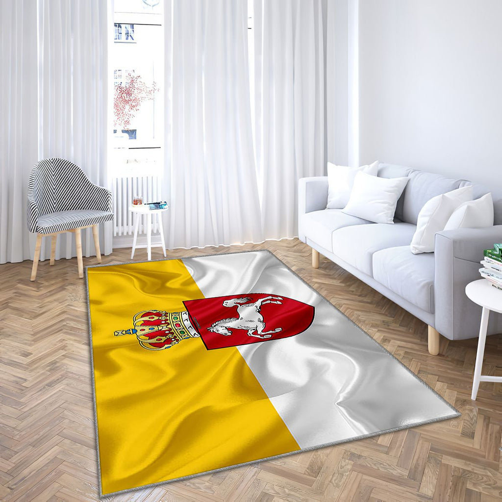 Drapeau de la ville allemande de Hanovre Hanovre Tapis Sol - Tapis De Salon, Allemagne Symboles Tapis Art, Tapis pour la décoration de la maison