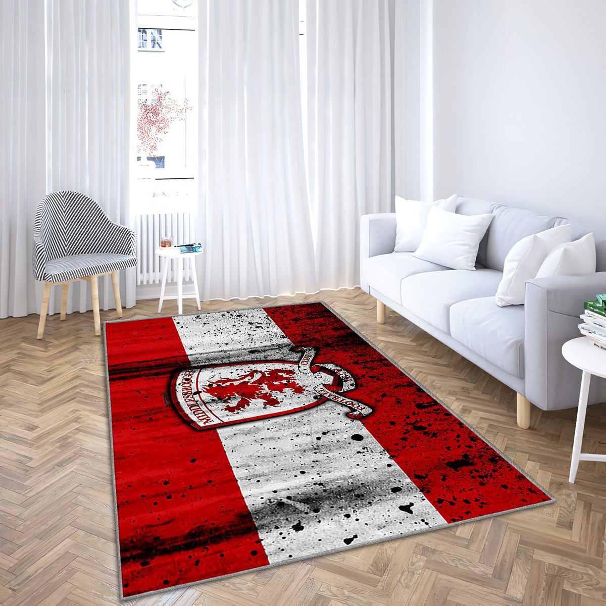 Fc Middlesbrough Tapis Sol - Tapis De Salon, Championnat EFL Art Soccer Tapis Art, Tapis pour la décoration de la maison