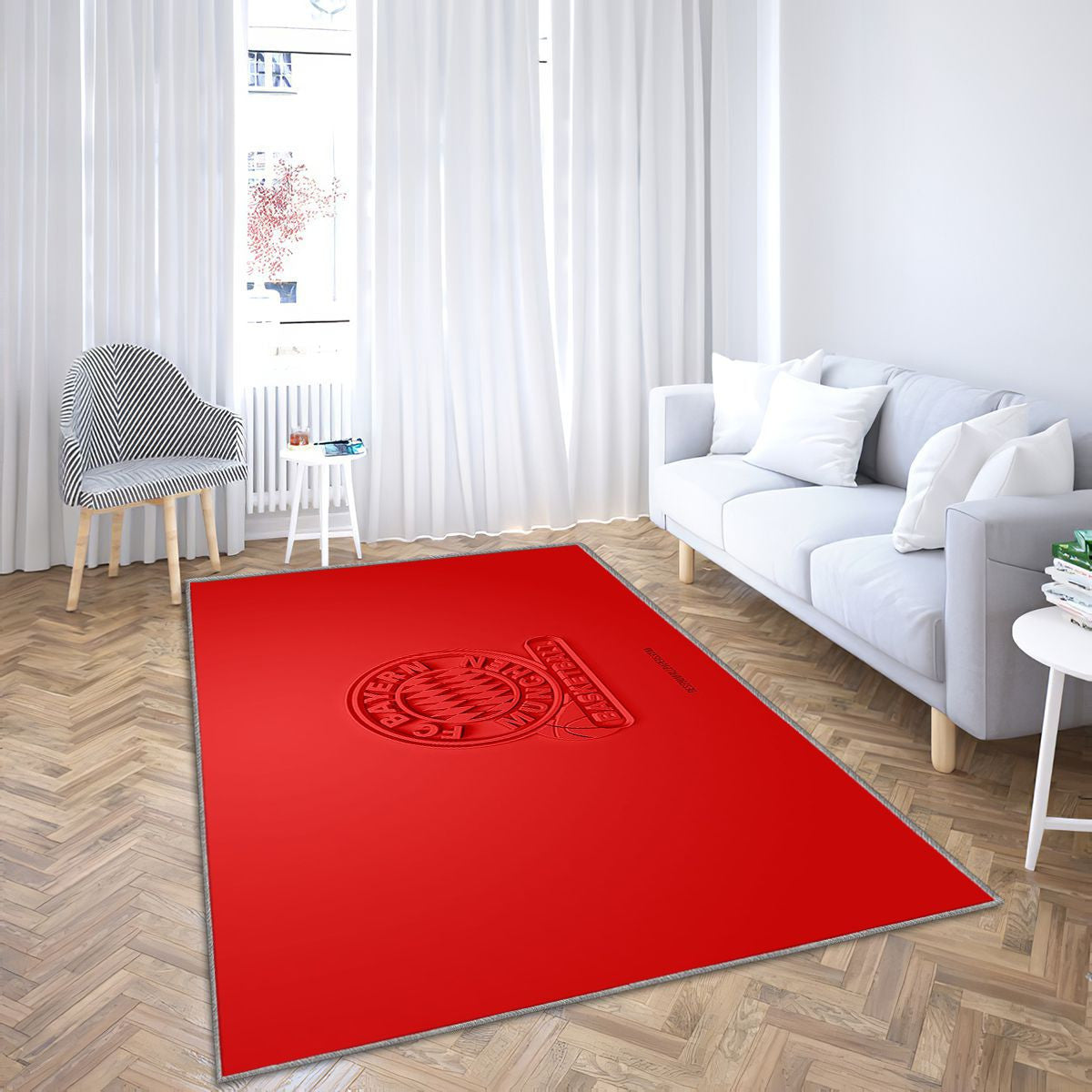 Basket-ball Fc Bayern Munich Tapis Sol - Tapis De Salon, Red Bbl 3D Tapis Art, Tapis pour la décoration de la maison
