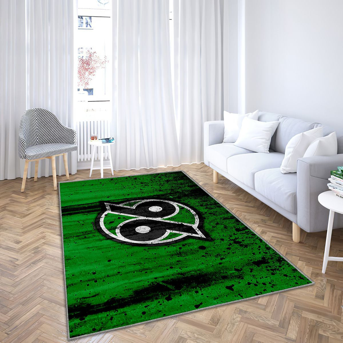 Fc Hanovre 96 LogoAllemagne Hanovre 96 Tapis Sol - Tapis De Salon, Football Club Hanovre 96 Fc Tapis Art, Tapis pour la décoration de la maison