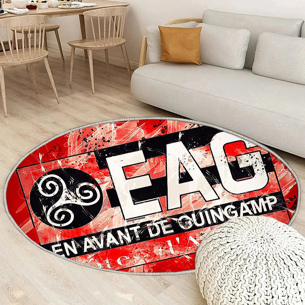 En Avant De Guingamp Paint Art Tapis Sol - Tapis De Salon, Football Français Tapis Art, Tapis pour la décoration de la maison