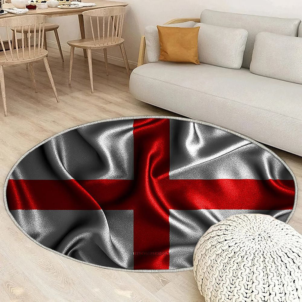 Drapeau anglais drapeaux ondulés en soie Tapis Sol - Tapis De Salon, symboles nationaux drapeaux en tissu d'Angleterre Tapis Art, Tapis pour la décoration de la maison