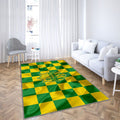 Logo Fc Nantes Tapis Sol - Tapis De Salon, Drapeau Jaune Vert Footballnantes Français Tapis Art, Tapis pour la décoration de la maison