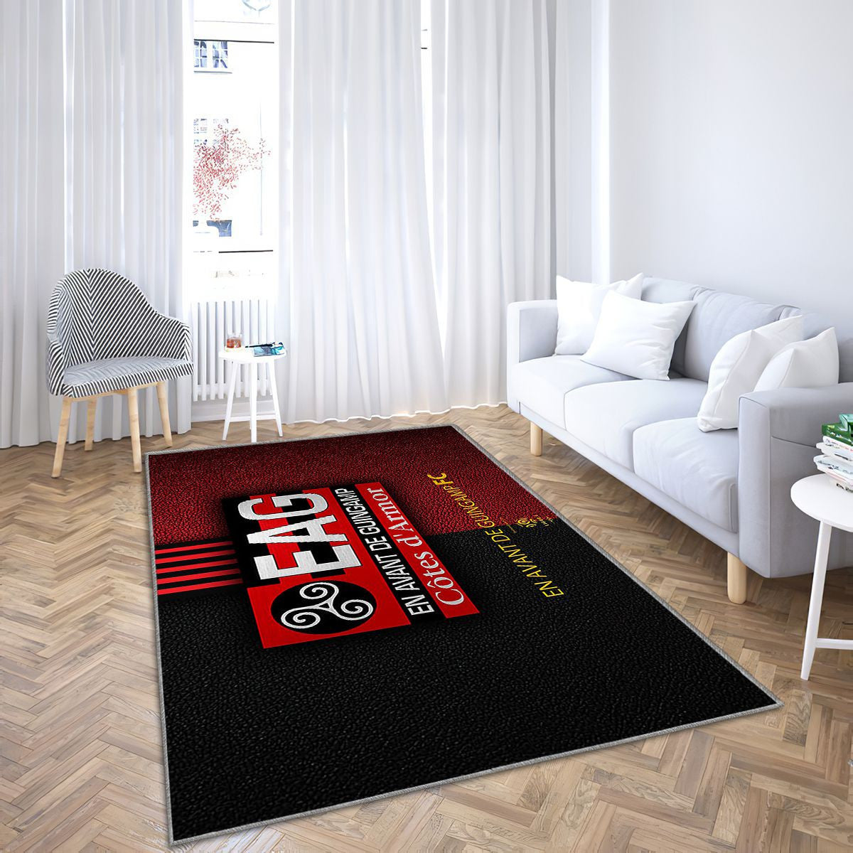 En Avant De Guingamp Fc Club Français De Footballguingamp Tapis Sol - Tapis De Salon, France Tapis Art, Tapis pour la décoration de la maison
