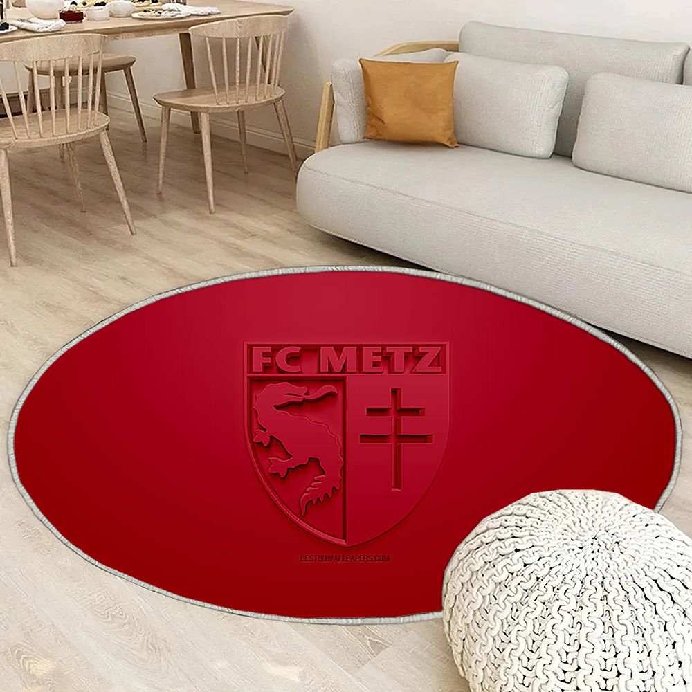 Fc Metz Tapis Sol - Tapis De Salon, Violet 3DFootball français Tapis Art, Tapis pour la décoration de la maison