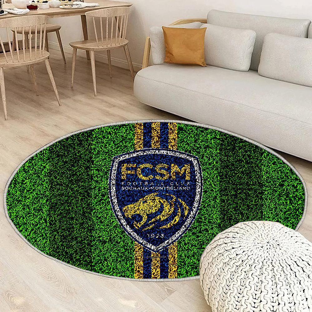 Logo Fc Sochaux-Montbéliard Tapis Sol - Tapis De Salon, Football Français Tapis Art, Tapis pour la décoration de la maison