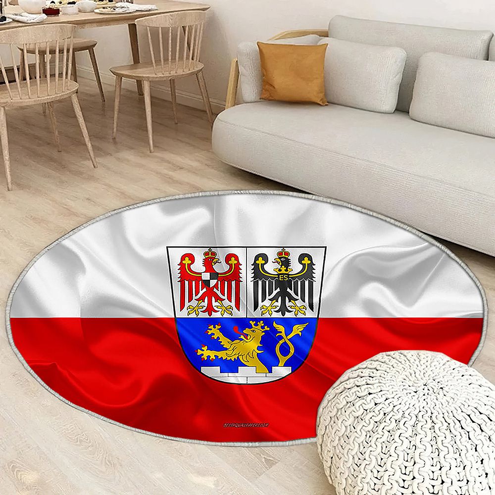 Drapeau d'Erlangen Tapis Sol - Tapis De Salon, ville allemande d'Erlangen en Allemagne Tapis Art, Tapis pour la décoration de la maison