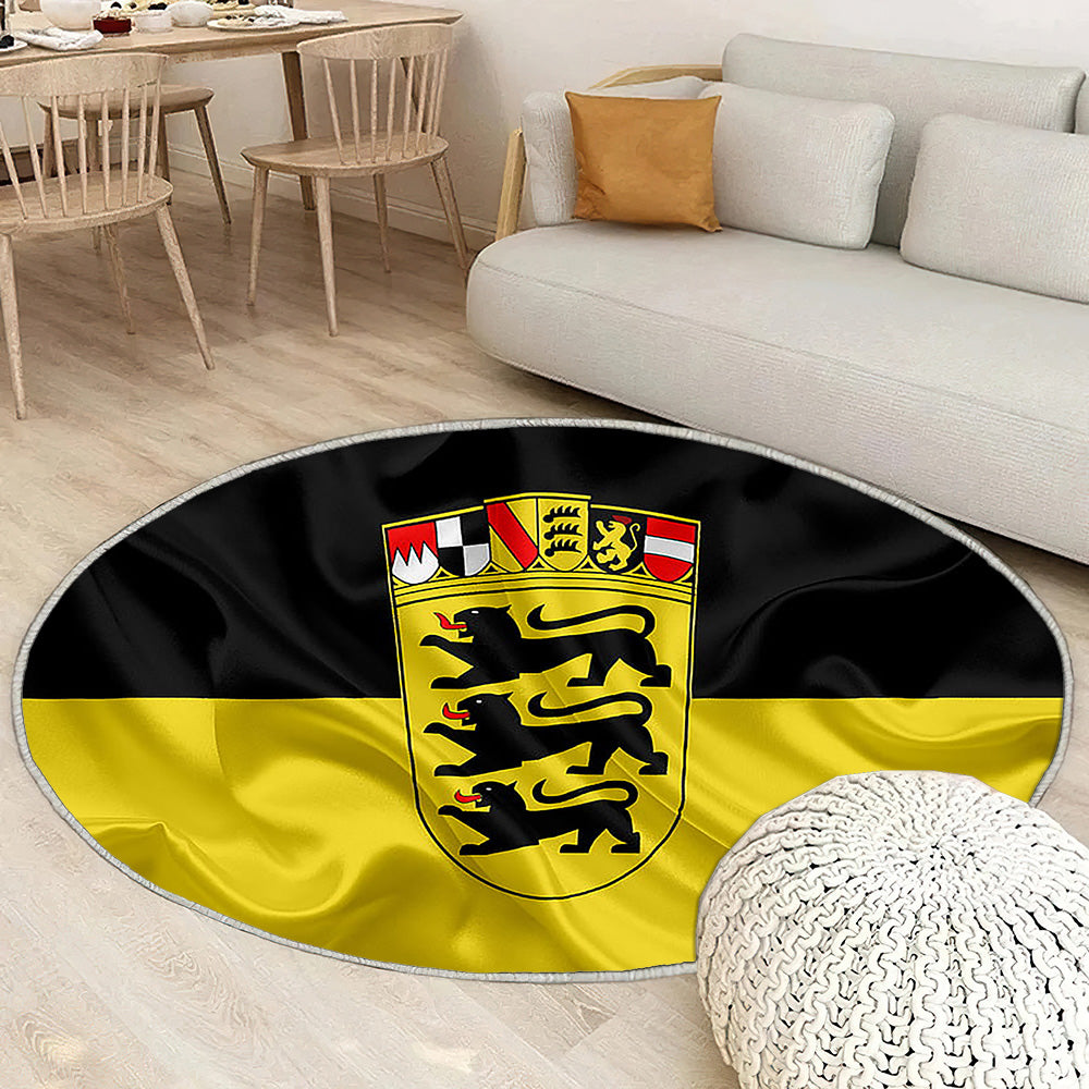 Drapeau du Bade-Wrttemberg Tapis Sol - Tapis De Salon, terres allemandes Baden Tapis Art, Tapis pour la décoration de la maison