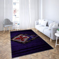 Fiorentina Fc Tapis Sol - Tapis De Salon, Serie A Club De Football Italien En Bois Violet Tapis Art, Tapis pour la décoration de la maison