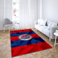Châteauroux Fcred Drapeau Soie Bleue Football Français Tapis Sol - Tapis De Salon, Ligue 2 Châteauroux Tapis Art, Tapis pour la décoration de la maison