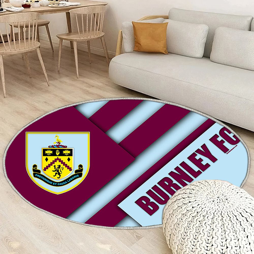Burnley Fc Tapis Sol - Tapis De Salon, Purple Blue Ion Football Burnley Tapis Art, Tapis pour la décoration de la maison