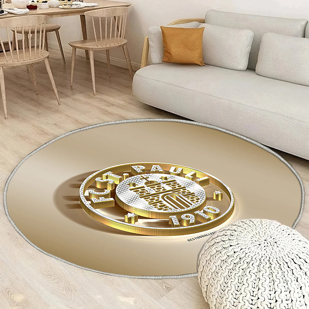 Fc St Pauli Tapis Sol - Tapis De Salon, Golden Silverhamburg Allemagne Tapis Art, Tapis pour la décoration de la maison