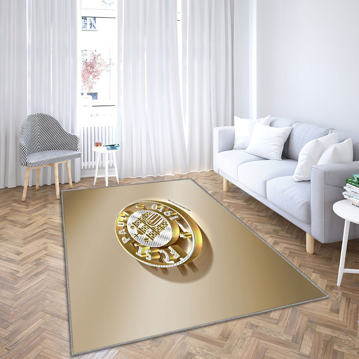 Fc St Pauli Tapis Sol - Tapis De Salon, Golden Silverhamburg Allemagne Tapis Art, Tapis pour la décoration de la maison