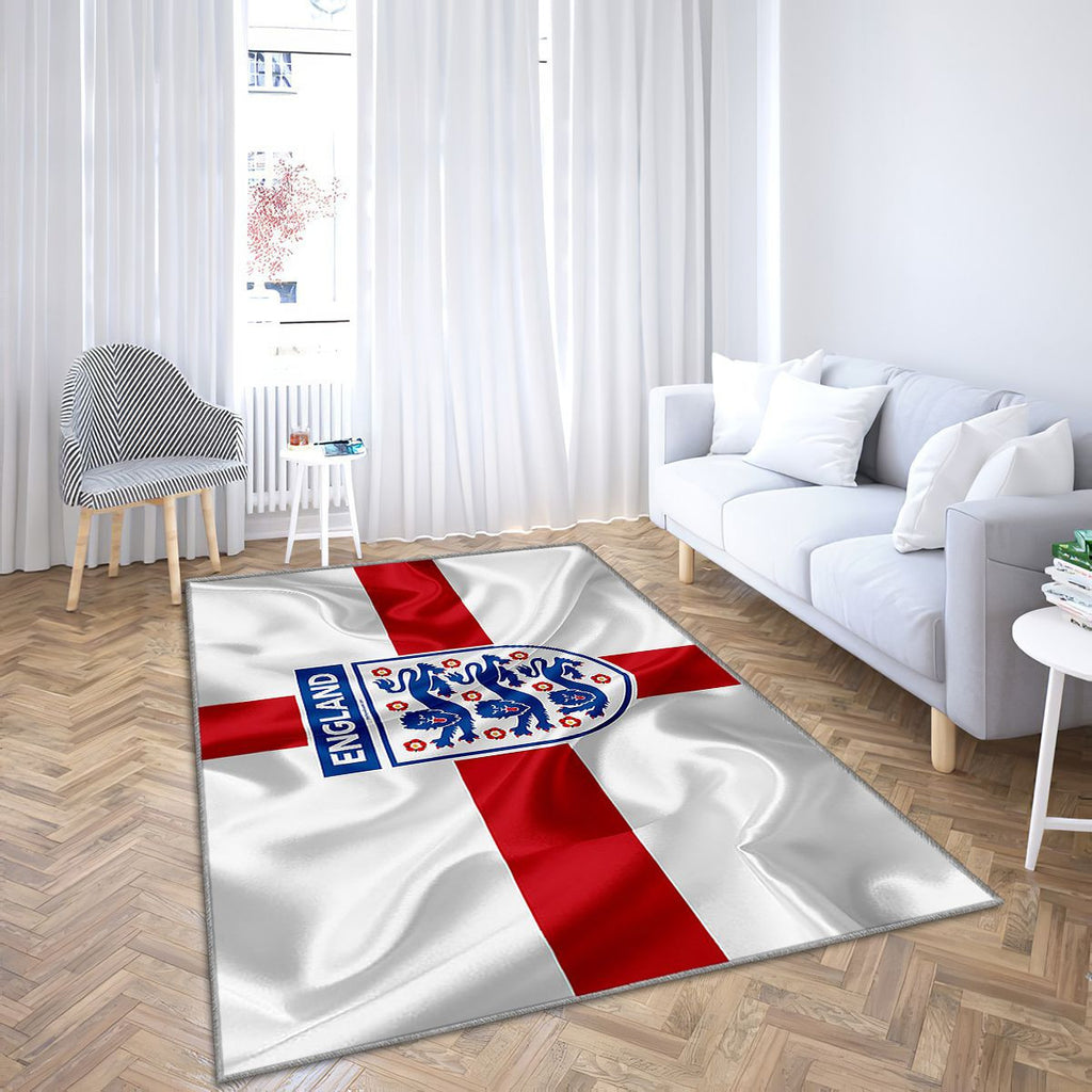 Équipe nationale de football d'Angleterre Tapis Sol - Tapis De Salon, drapeau Europe Tapis Art, Tapis pour la décoration de la maison