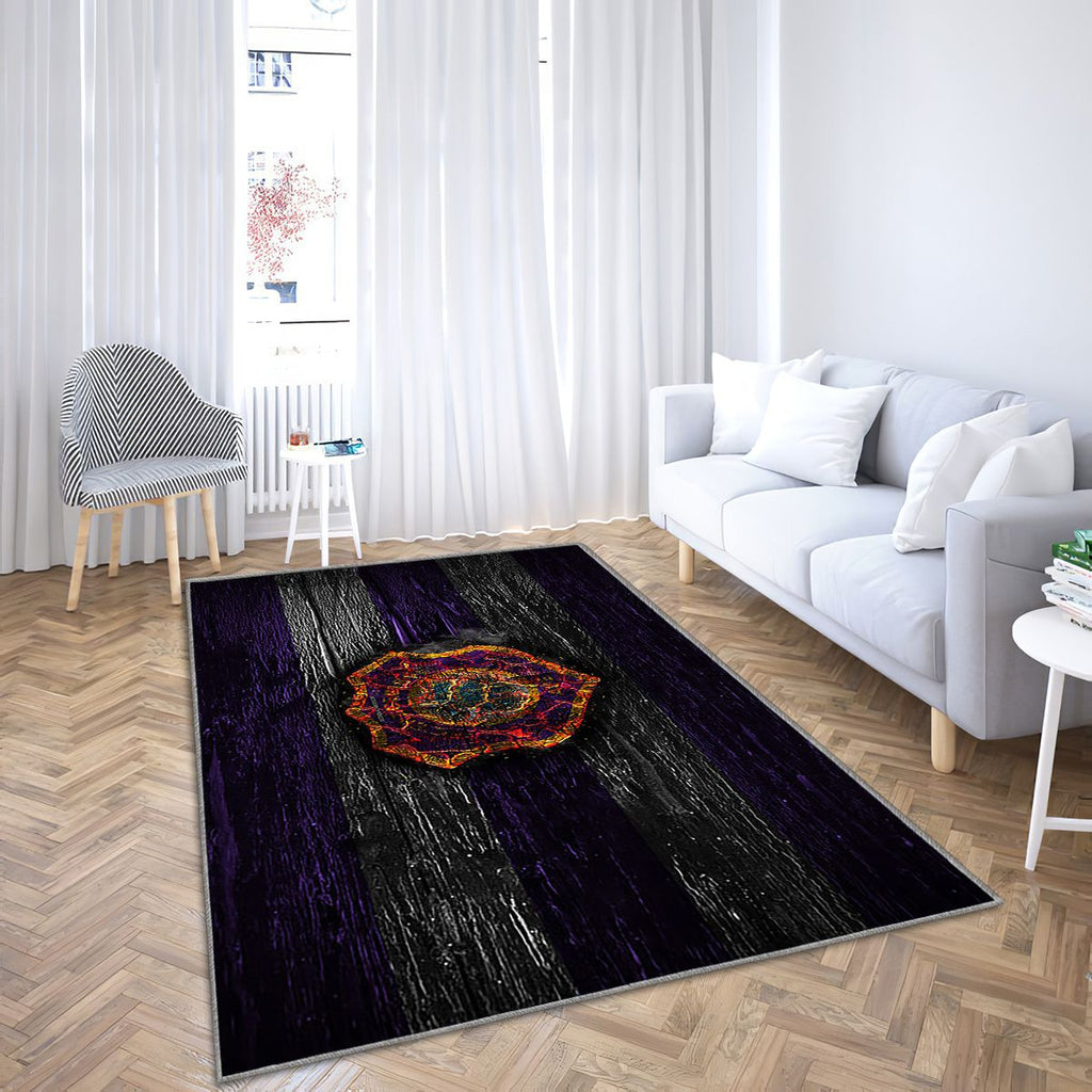 Erzgebirge Aue Fc Tapis Sol - Tapis De Salon, Bundesliga 2 Club De Football Allemand Violet Et Blanc Tapis Art, Tapis pour la décoration de la maison
