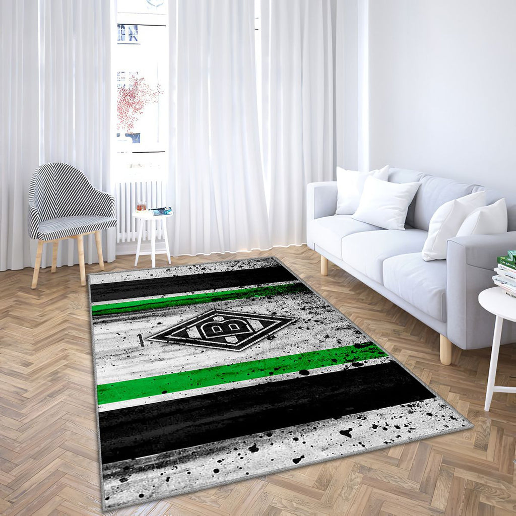 Fc Borussia Mönchengladbach Logoallemagne Borussia Mönchengladbach Tapis Sol - Tapis De Salon, Club de Football Borussia Mönchengladbach Fc Tapis Art, Tapis pour la décoration de la maison