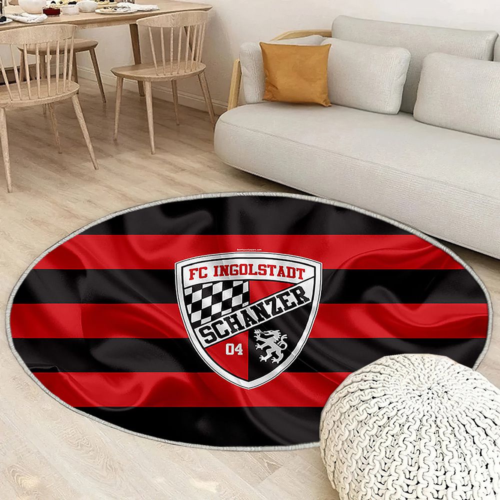 Fc Ingolstadt 04 Drapeau Soie Rouge Noir 2 Bundesliga Tapis Sol - Tapis De Salon, Ingolstadt Allemagne Tapis Art, Tapis pour la décoration de la maison