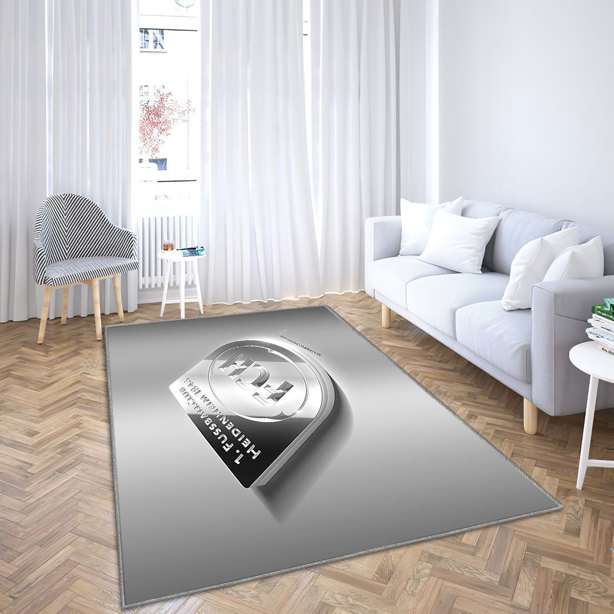 Fc Heidenheim 1846 Tapis Sol - Tapis De Salon, Club de football allemand 3Dheidenheim An Der Brenzbundesliga 2 Tapis Art, Tapis pour la décoration de la maison