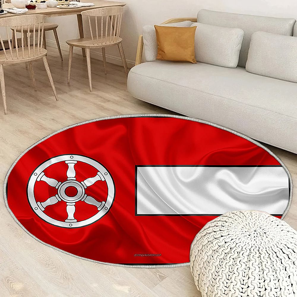 Drapeau d'Erfurt Tapis Sol - Tapis De Salon, ville allemande d'Erfurt en Allemagne Tapis Art, Tapis pour la décoration de la maison