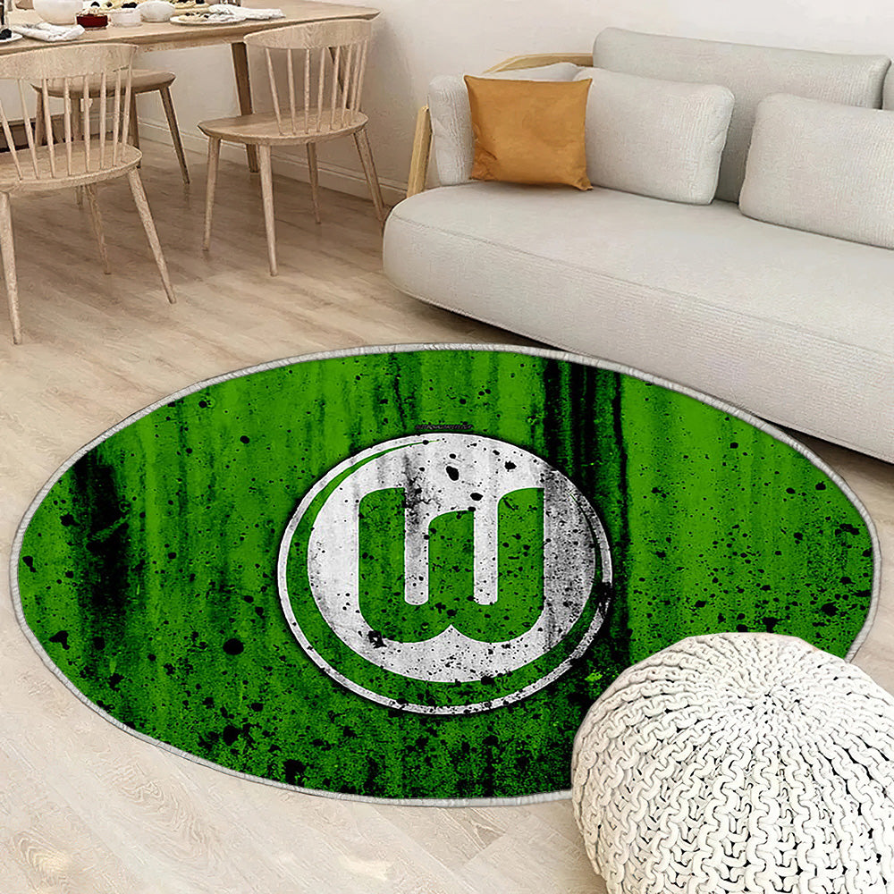 Logo Fc WolfsburgAllemagne Wolfsburg Tapis Sol - Tapis De Salon, Club De Football Wolfsburg Fc Tapis Art, Tapis pour la décoration de la maison