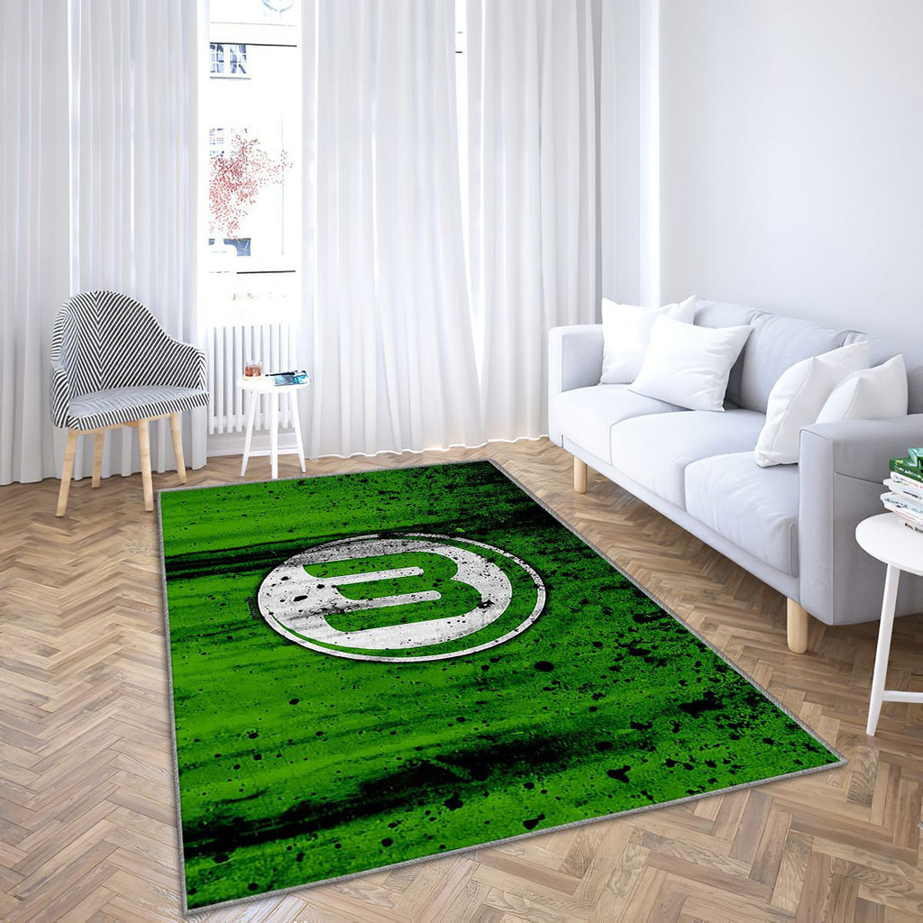 Logo Fc WolfsburgAllemagne Wolfsburg Tapis Sol - Tapis De Salon, Club De Football Wolfsburg Fc Tapis Art, Tapis pour la décoration de la maison