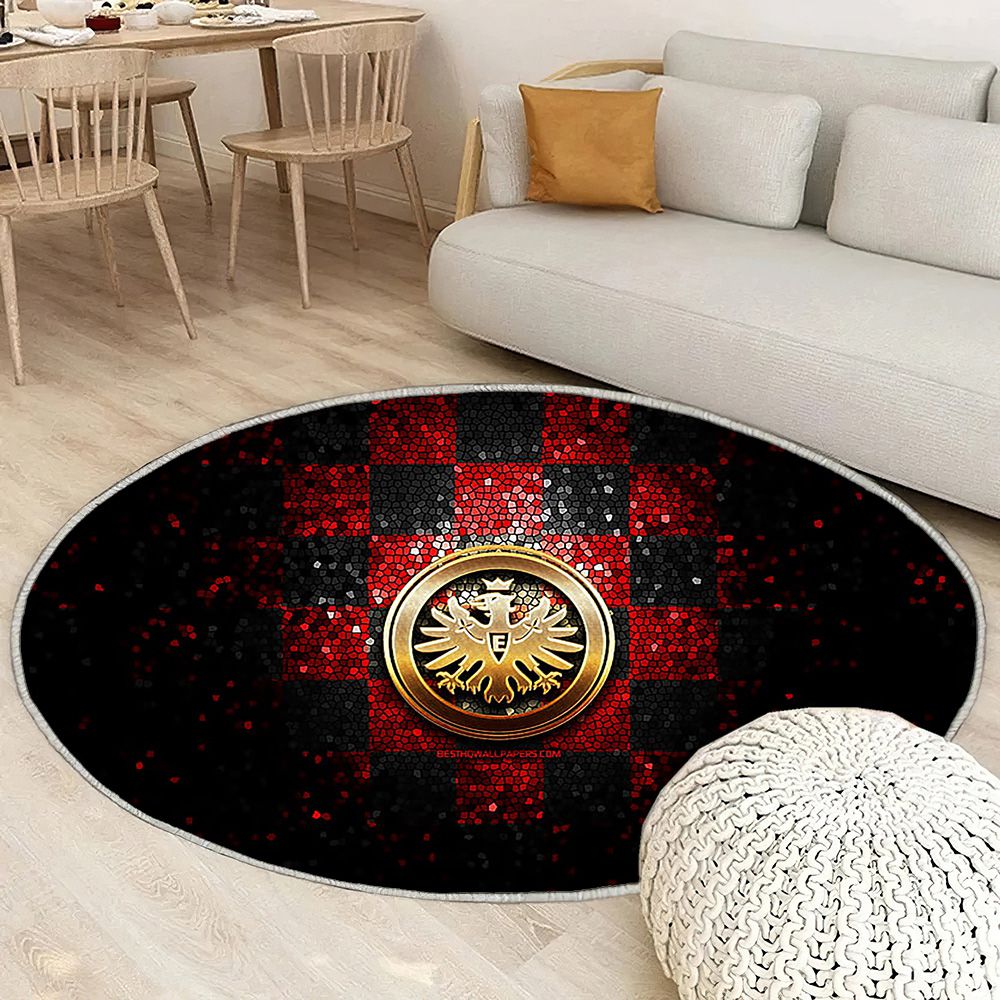 Eintracht Frankfurt Fc Tapis Sol - Tapis De Salon, Bundesliga Red Black Soccer Tapis Art, Tapis pour la décoration de la maison
