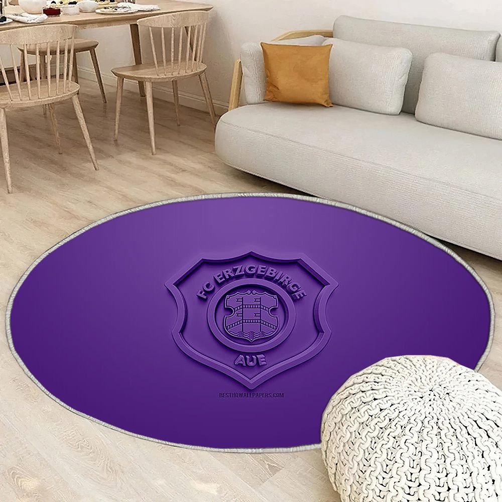 Fc Erzgebirge Aue Tapis Sol - Tapis De Salon, Purple 3D Club de Football allemand Tapis Art, Tapis pour la décoration de la maison