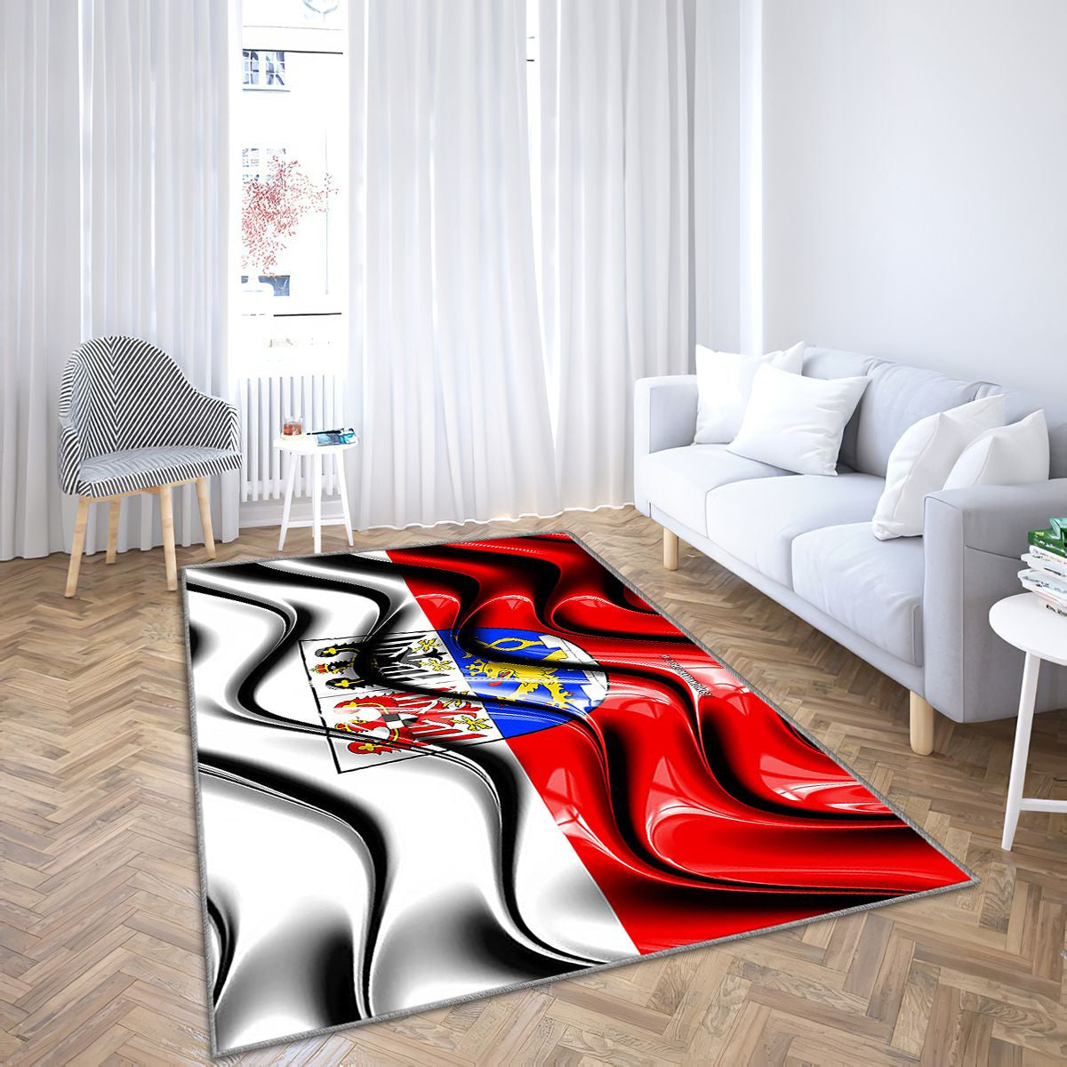 Erlangen Drapeau Villes D'Allemagne Tapis Sol - Tapis De Salon, Erlangen Erlangen Villes allemandes Tapis Art, Tapis pour la décoration de la maison