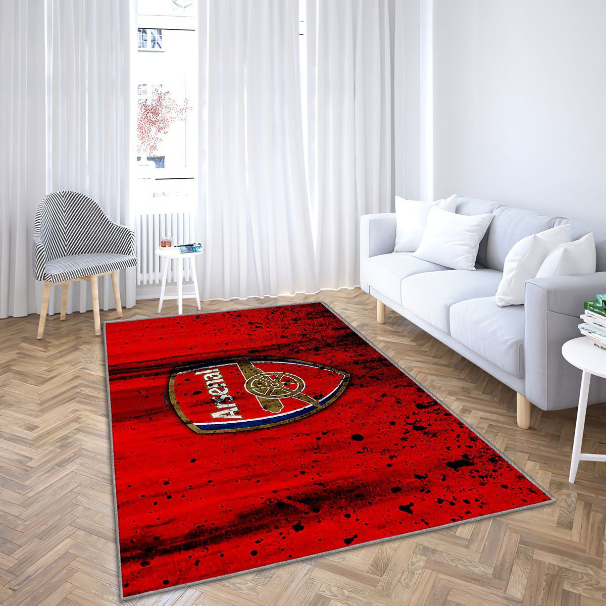 Fc Arsenal Premier League Tapis Sol - Tapis De Salon, The Gunners Angleterre Soccerarsenal Tapis Art, Tapis pour la décoration de la maison
