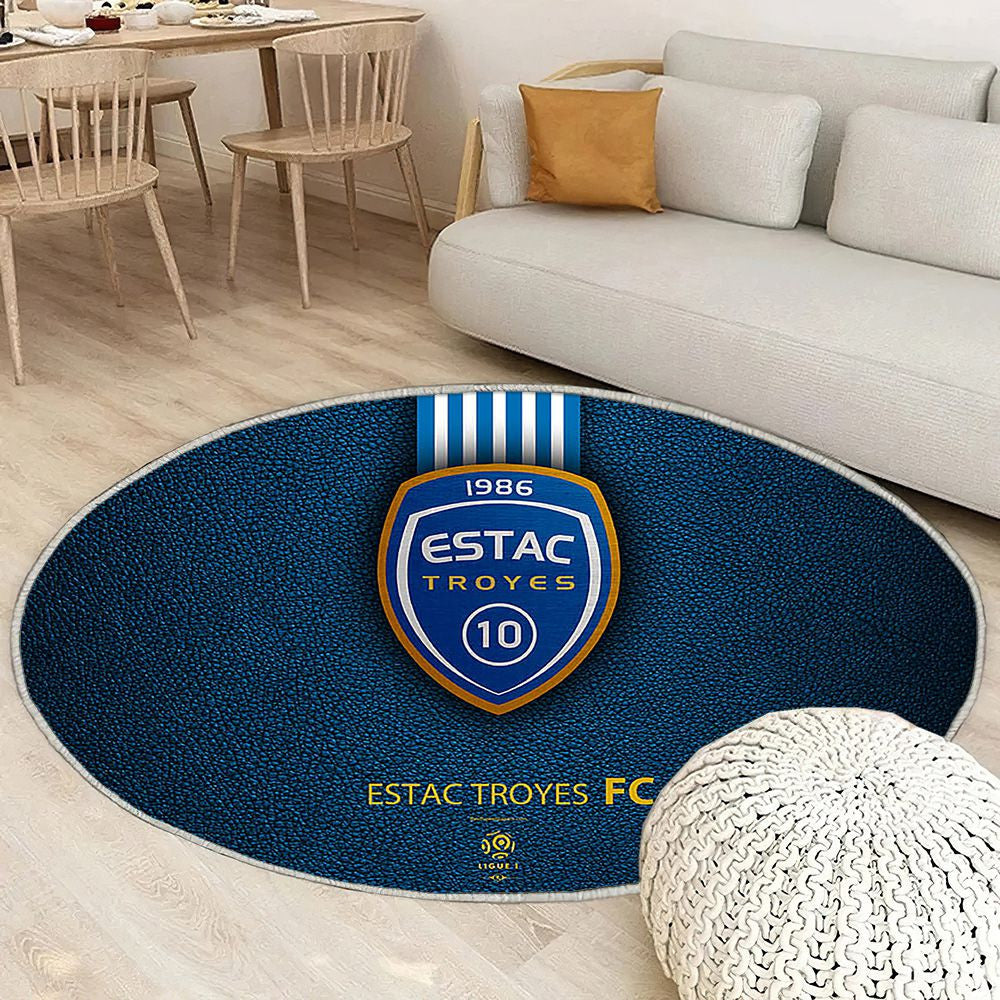 Es Troyes Ac Club Français de Football Tapis Sol - Tapis De Salon, France Tapis Art, Tapis pour la décoration de la maison