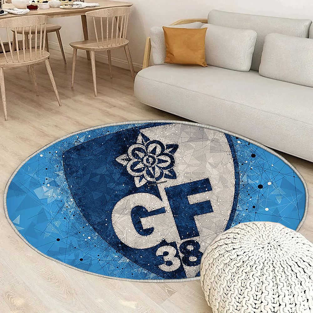 Fc Grenoble Tapis Sol - Tapis De Salon, Art Géométrique Football Français Tapis Art, Tapis pour la décoration de la maison