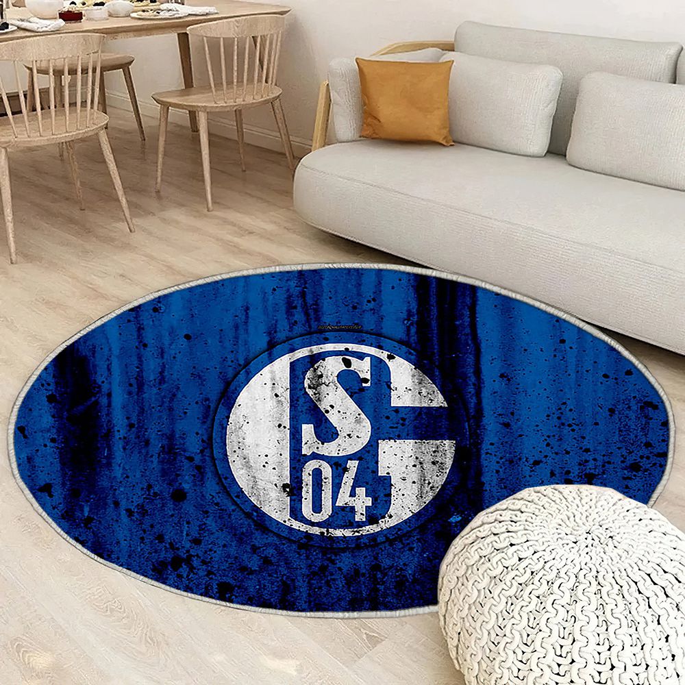 Fc Schalke 04 LogoAllemagne Schalke 04 Tapis Sol - Tapis De Salon, Club de Football Schalke 04 Fc Tapis Art, Tapis pour la décoration de la maison