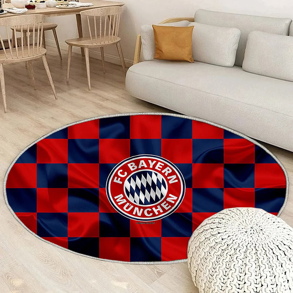 Logo du FC Bayern Munich Tapis Sol - Tapis De Salon, drapeau bleu rouge Tapis Art, Tapis pour la décoration de la maison